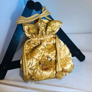 Beaded Magic Drawstring Pouch Purse